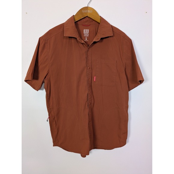 Topo Designs Shirt Men's M Button Up Stretch Workwear Snap Outdoor - Picture 1 of 8